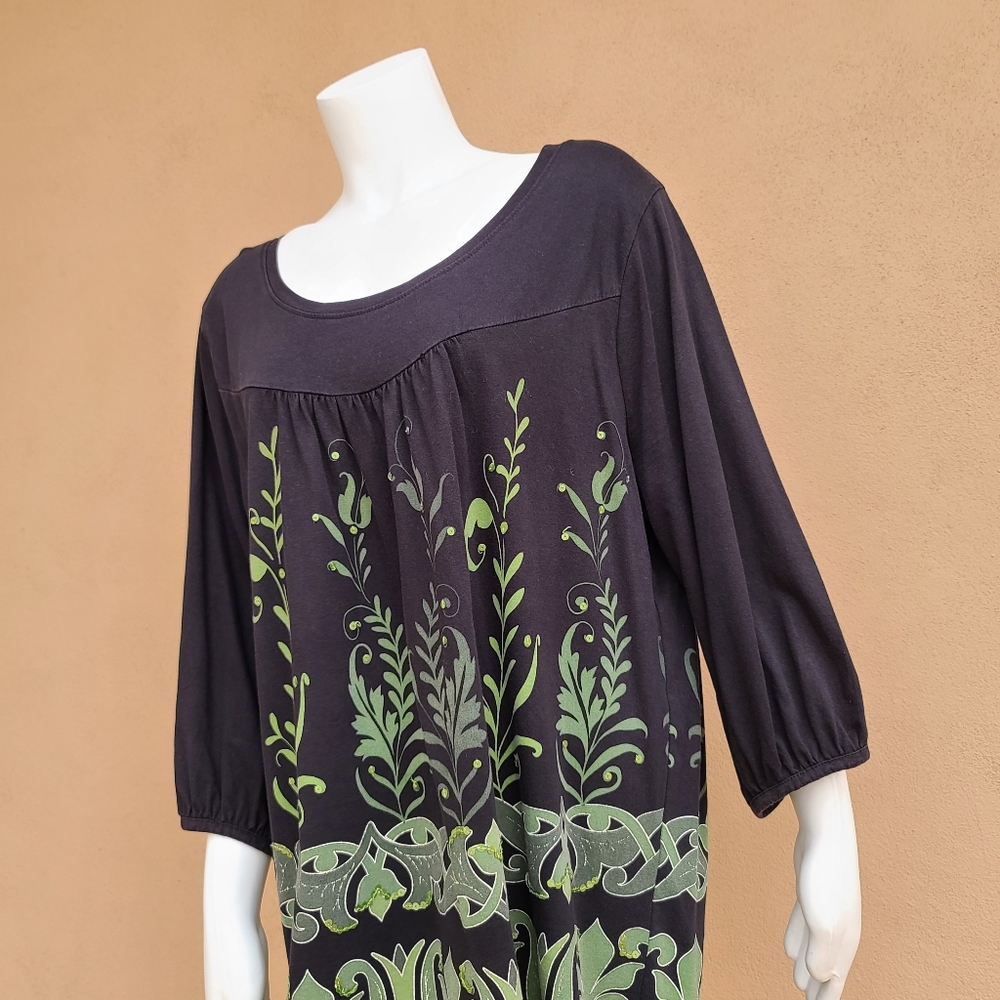 STYLE & CO Peasant Top 2x Tunic Knit Shirt Plus 2X Sleeves 3/4 Sleeve - Picture 12 of 15